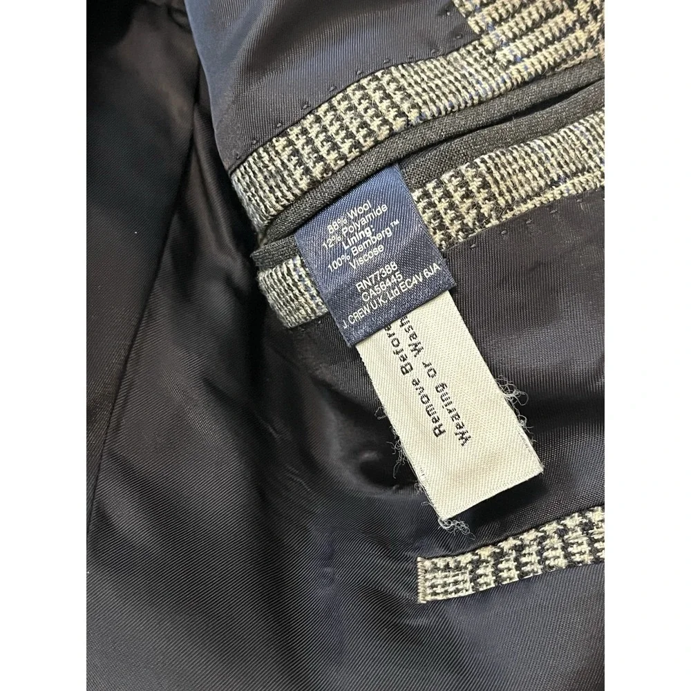 J.Crew Ludlow Blazer British Moon Fabric Jacket Glen Plaid Prince Of Wales 36R